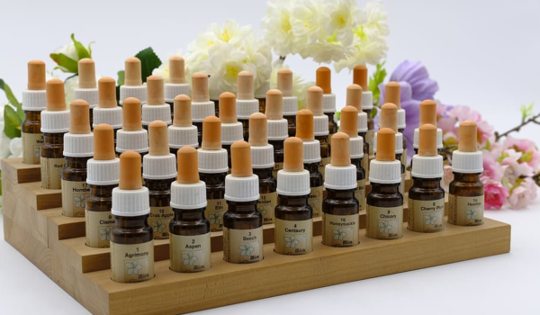 a collection of vials with homeopathic remedies